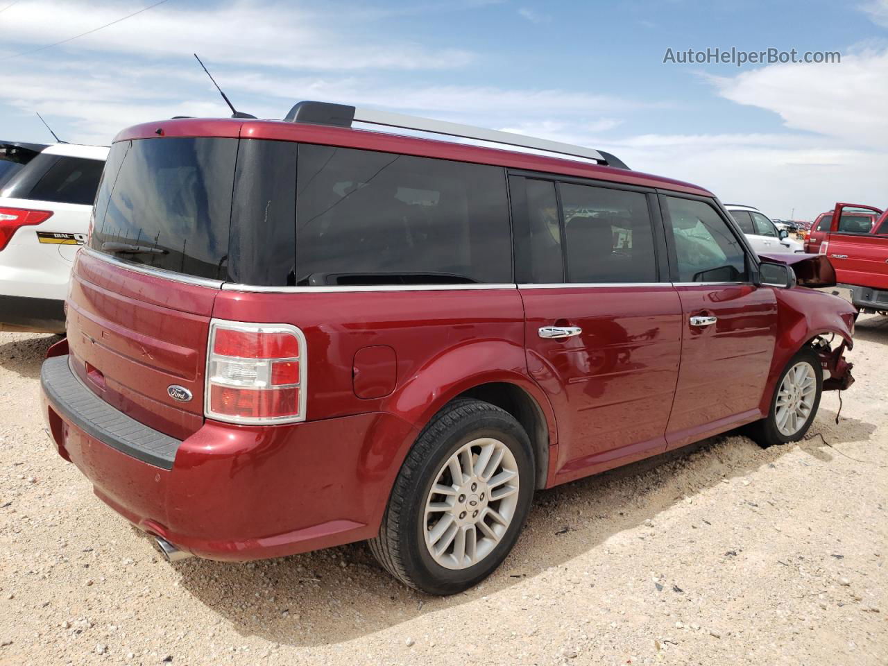 2019 Ford Flex Sel Red vin: 2FMGK5C80KBA25484