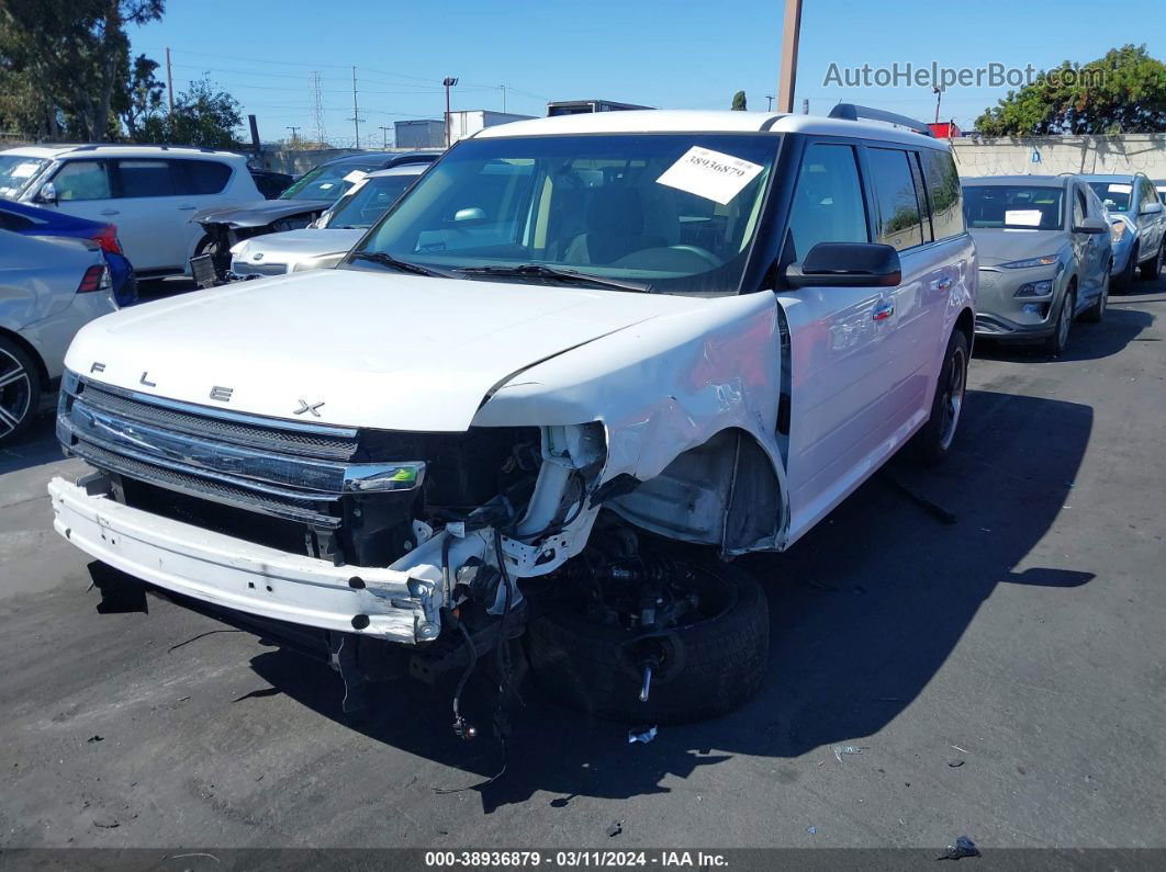 2019 Ford Flex Sel White vin: 2FMGK5C81KBA17135