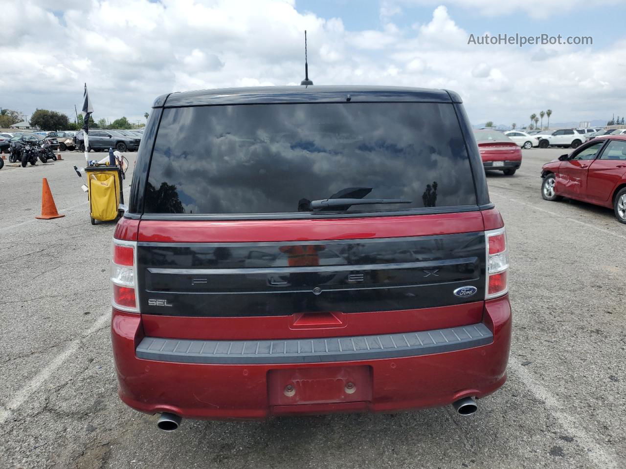 2019 Ford Flex Sel Burgundy vin: 2FMGK5C81KBA36882