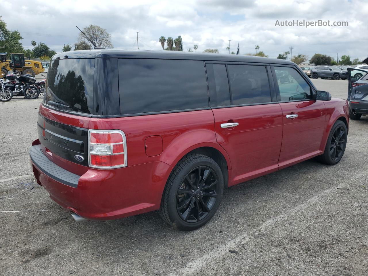 2019 Ford Flex Sel Бордовый vin: 2FMGK5C81KBA36882