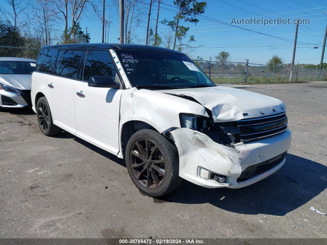 2016 Ford Flex Sel White vin: 2FMGK5C83GBA23056