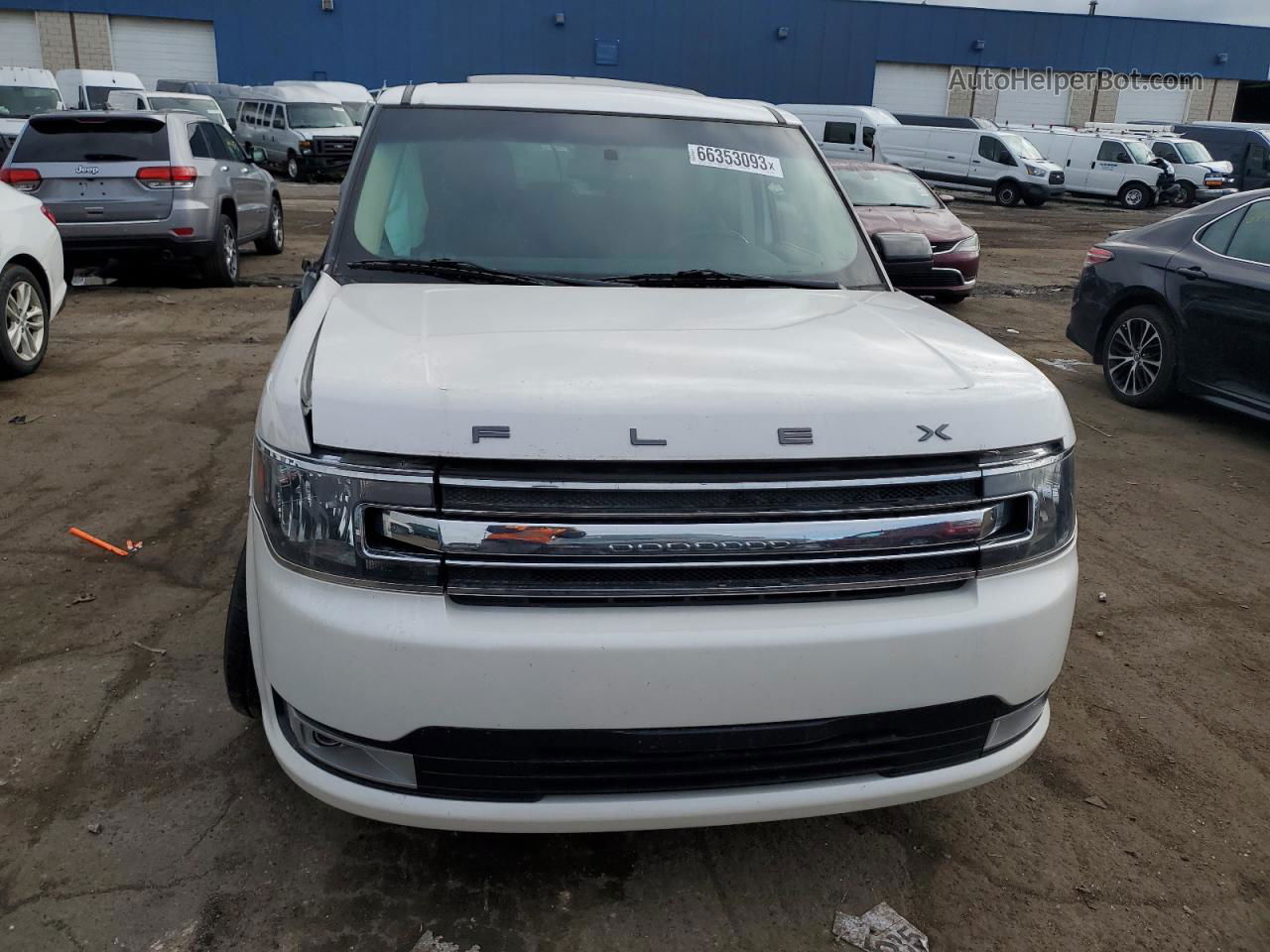 2019 Ford Flex Sel White vin: 2FMGK5C84KBA28114