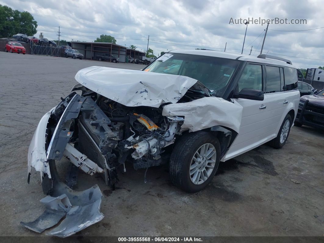 2019 Ford Flex Sel White vin: 2FMGK5C85KBA09197