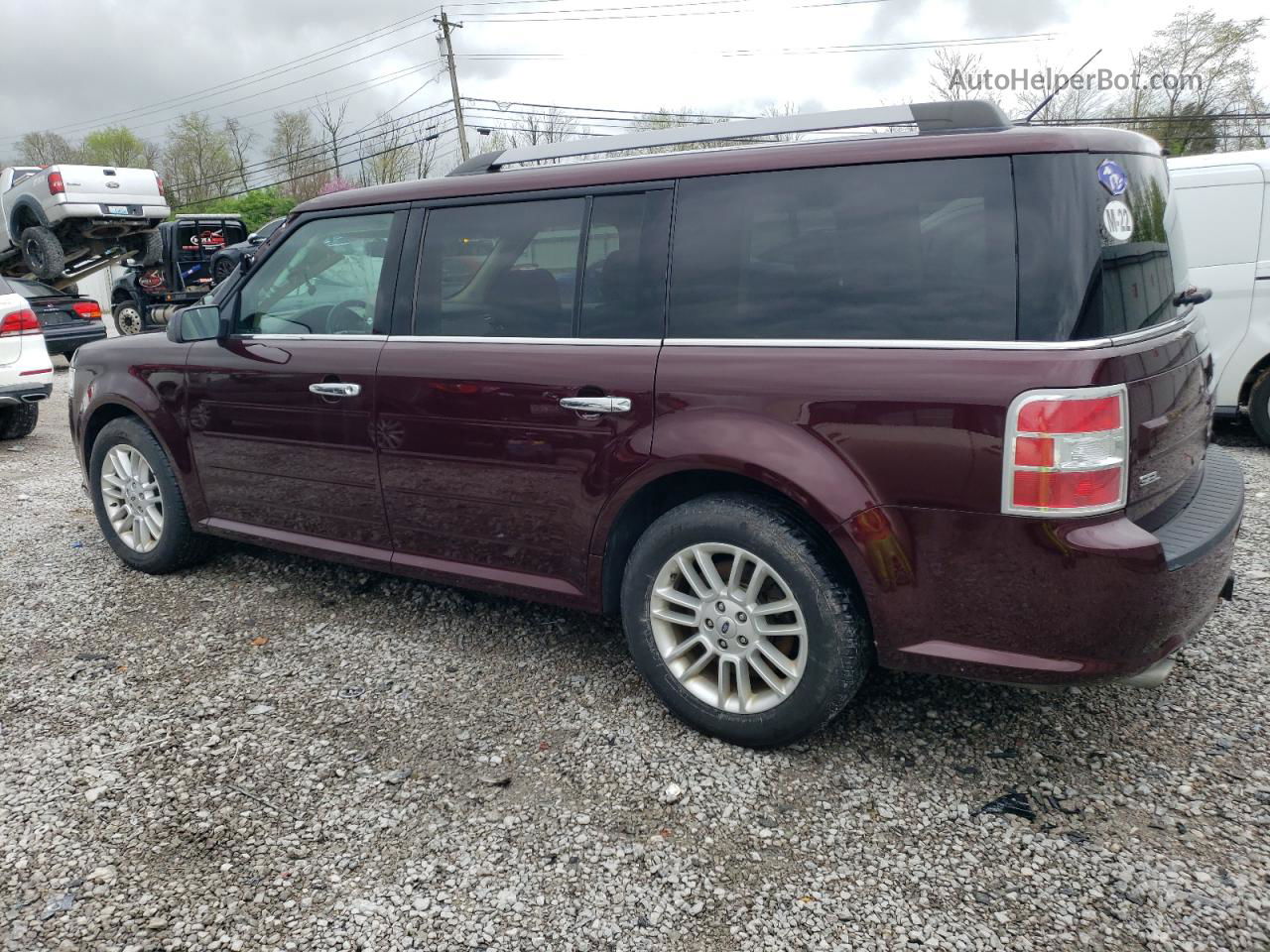 2019 Ford Flex Sel Maroon vin: 2FMGK5C85KBA11533