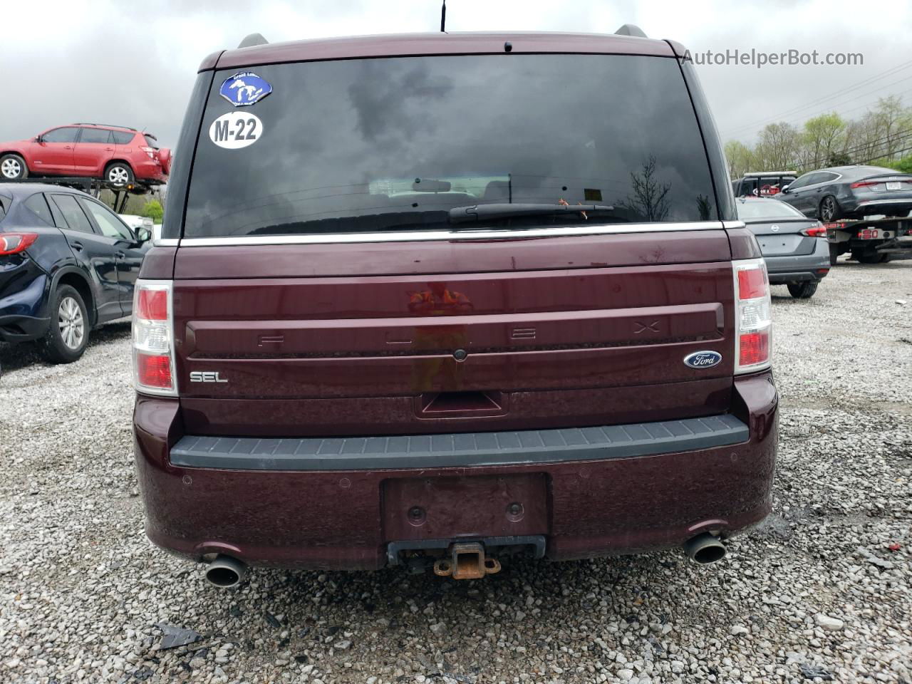 2019 Ford Flex Sel Maroon vin: 2FMGK5C85KBA11533