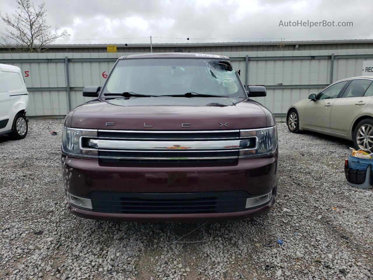 2019 Ford Flex Sel Maroon vin: 2FMGK5C85KBA11533