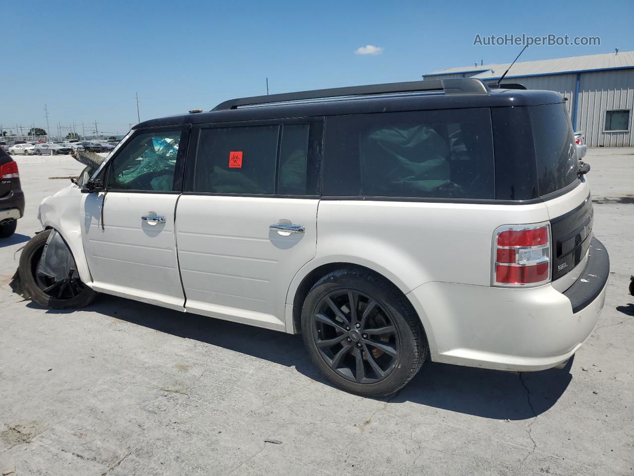 2019 Ford Flex Sel White vin: 2FMGK5C85KBA38831