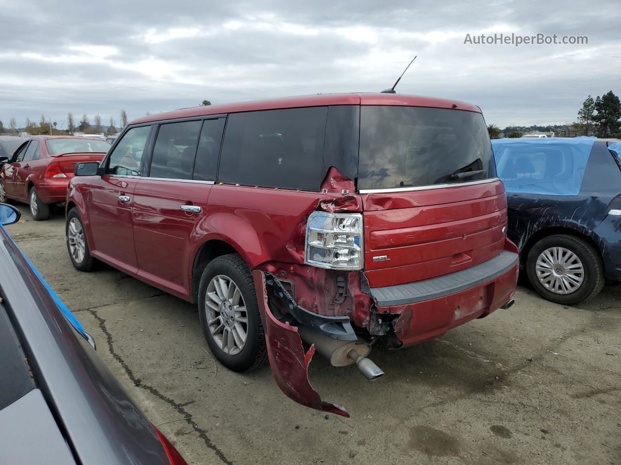 2016 Ford Flex Sel Red vin: 2FMGK5C86GBA06753