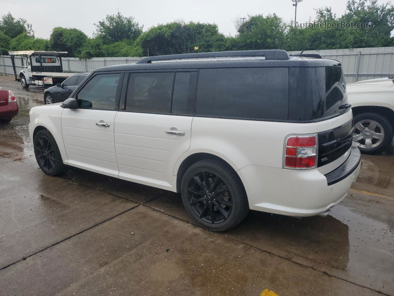 2019 Ford Flex Sel White vin: 2FMGK5C87KBA24624