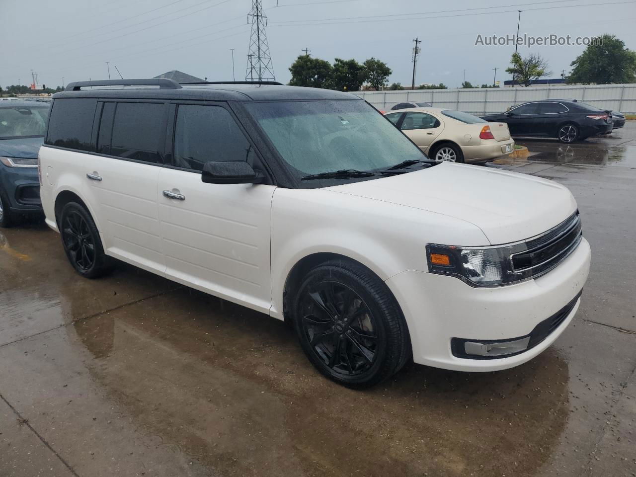 2019 Ford Flex Sel White vin: 2FMGK5C87KBA24624