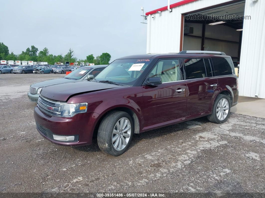 2019 Ford Flex Sel Burgundy vin: 2FMGK5C88KBA09680