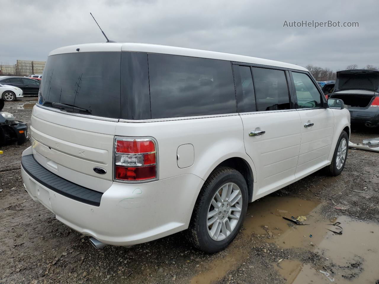 2019 Ford Flex Sel White vin: 2FMGK5C89KBA03449