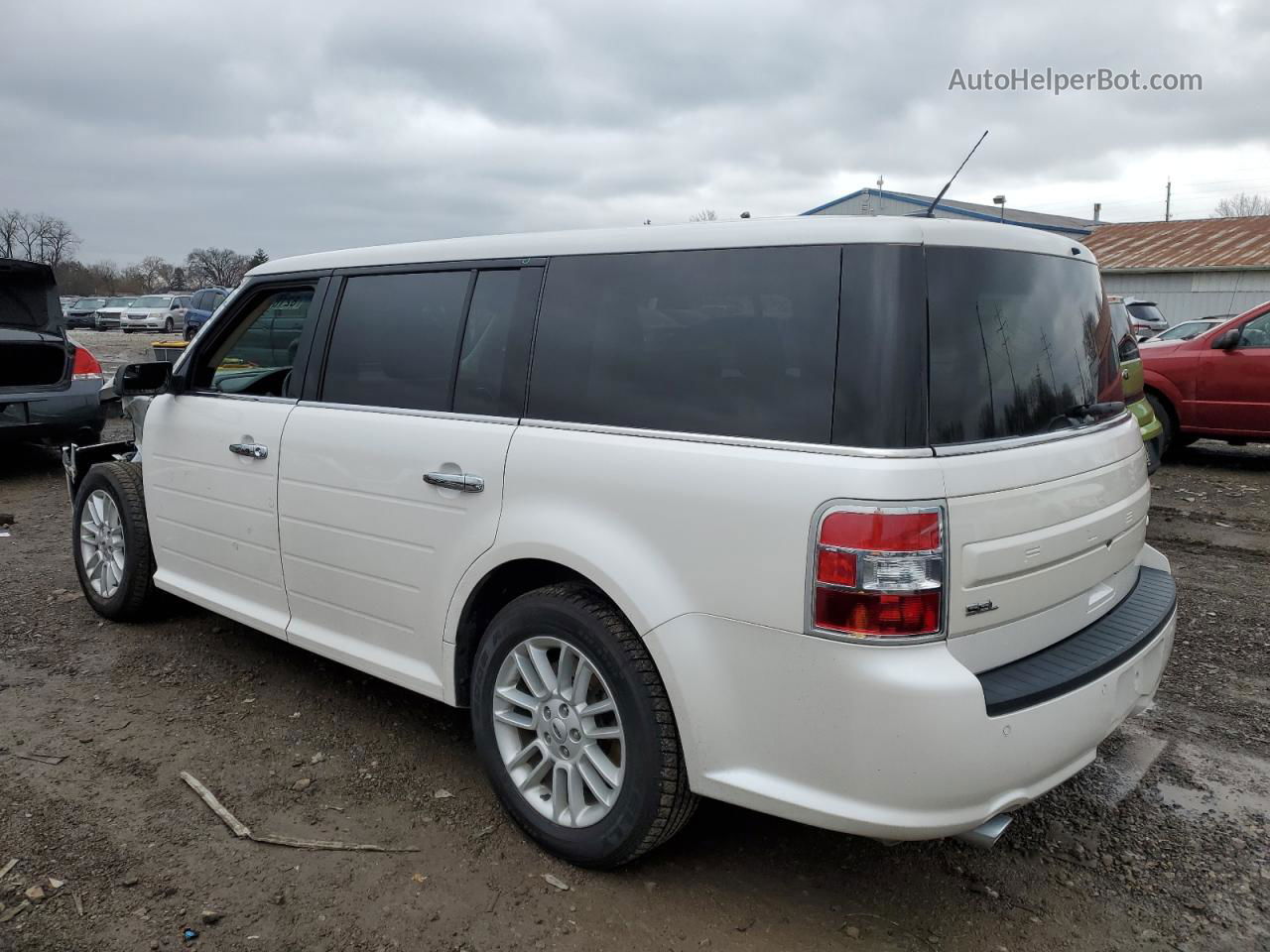 2019 Ford Flex Sel White vin: 2FMGK5C89KBA03449