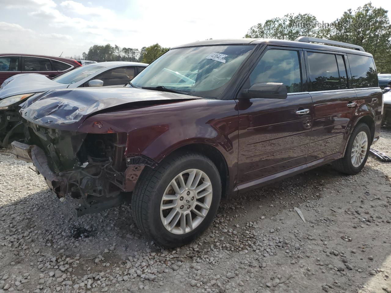 2019 Ford Flex Sel Maroon vin: 2FMGK5C89KBA11664