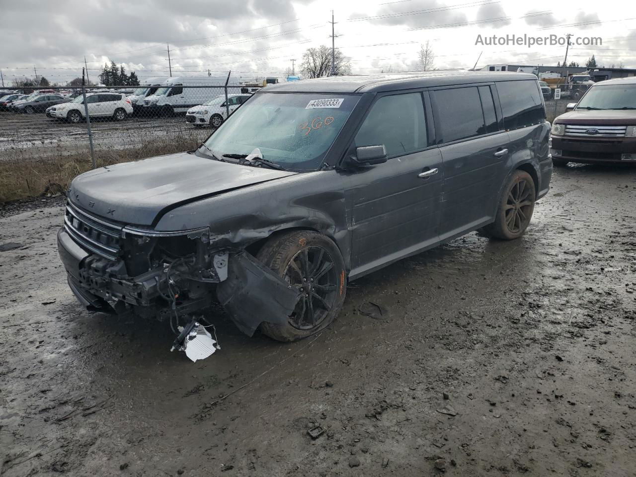 2019 Ford Flex Sel Gray vin: 2FMGK5C8XKBA34449