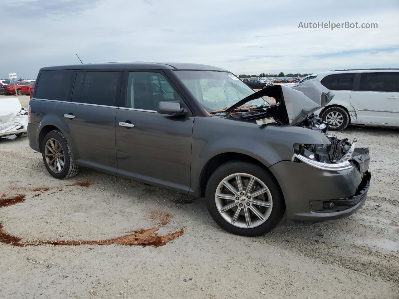 2016 Ford Flex Limited Gray vin: 2FMGK5D81GBA02592