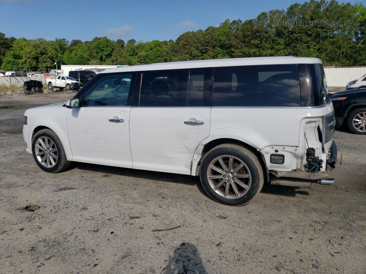 2019 Ford Flex Limited White vin: 2FMGK5D81KBA32135