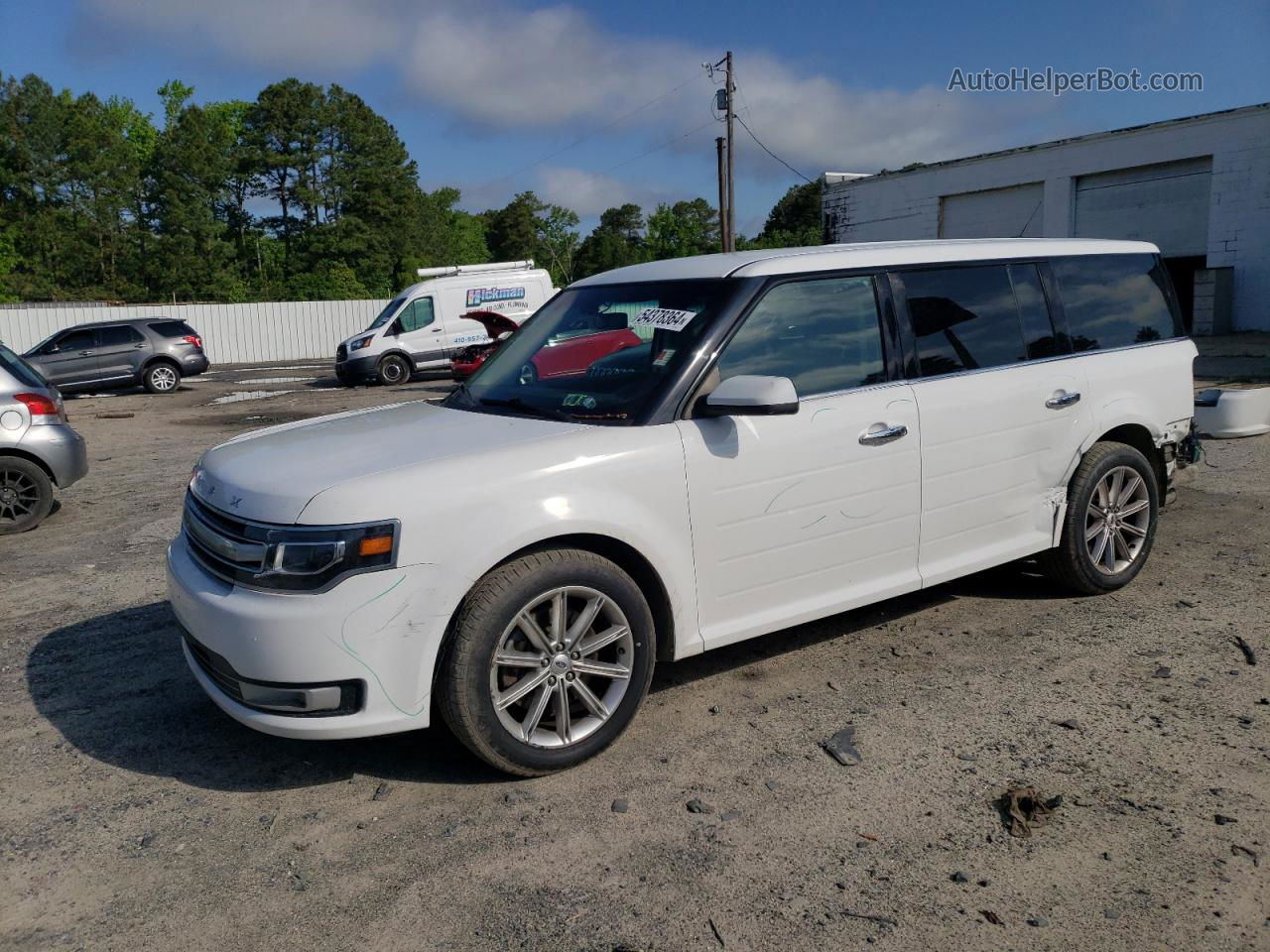 2019 Ford Flex Limited Белый vin: 2FMGK5D81KBA32135