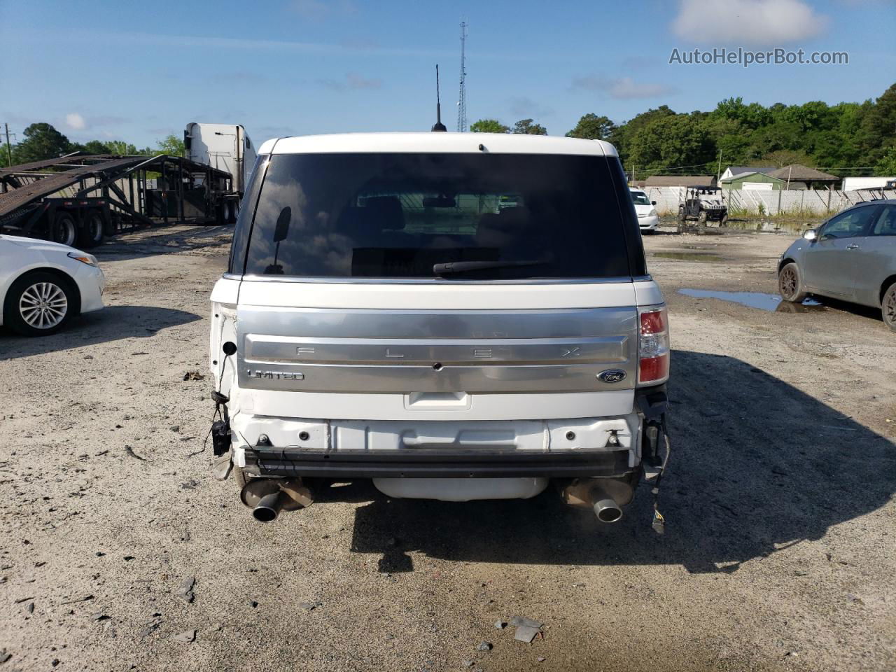 2019 Ford Flex Limited White vin: 2FMGK5D81KBA32135