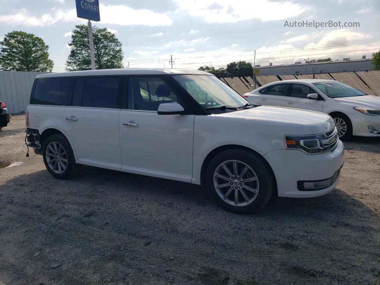 2019 Ford Flex Limited White vin: 2FMGK5D81KBA32135