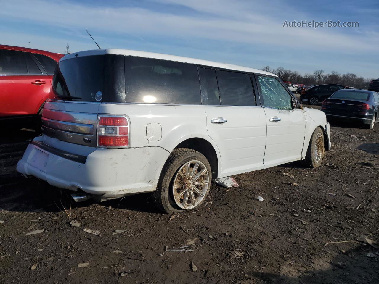 2019 Ford Flex Limited White vin: 2FMGK5D82KBA35853