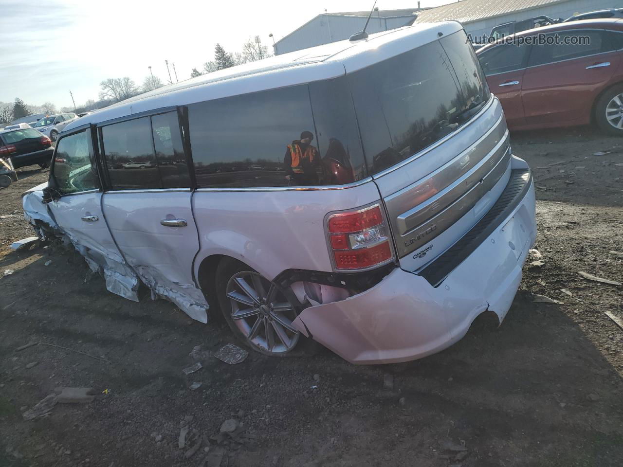 2019 Ford Flex Limited White vin: 2FMGK5D82KBA35853