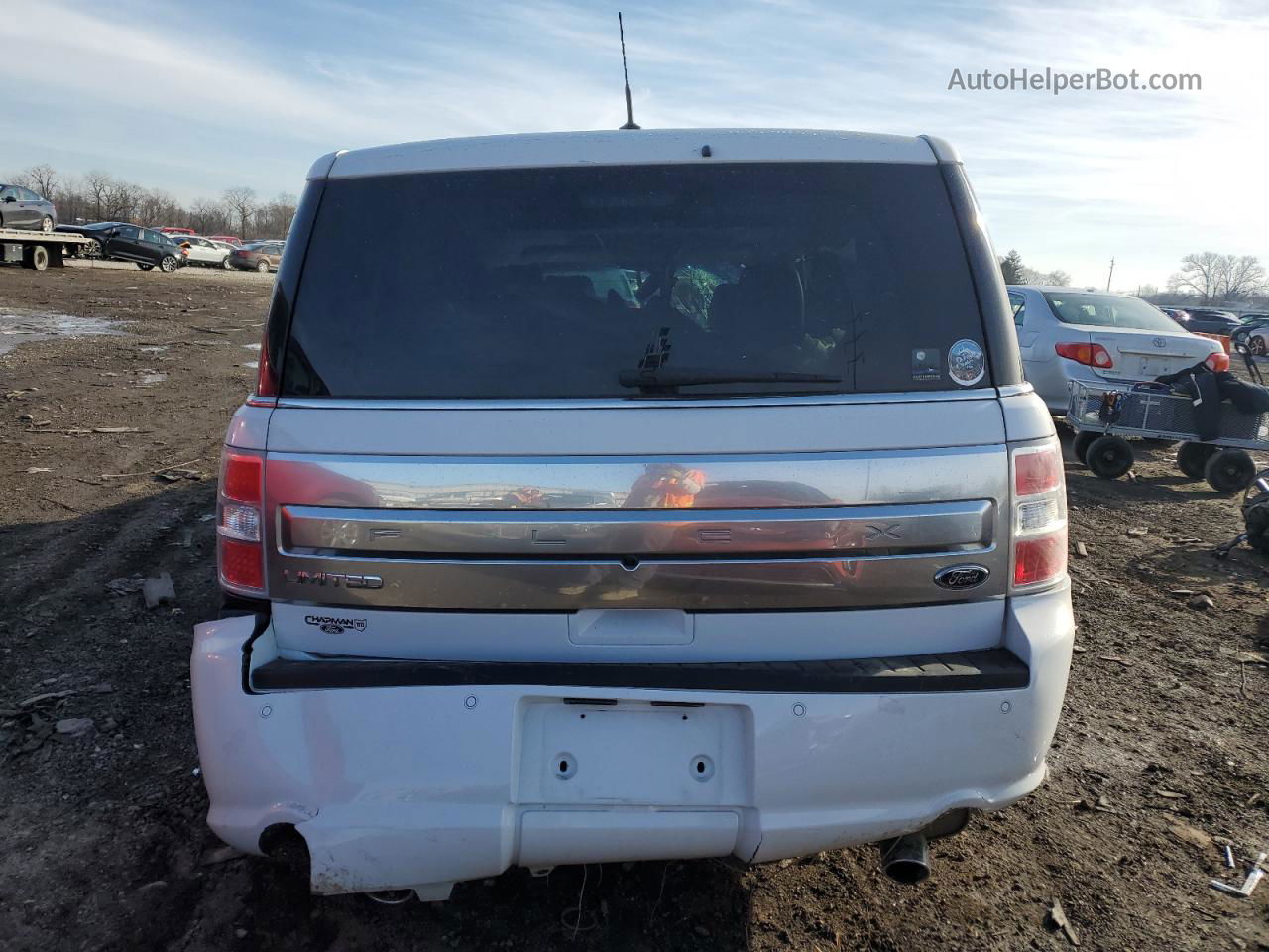 2019 Ford Flex Limited White vin: 2FMGK5D82KBA35853