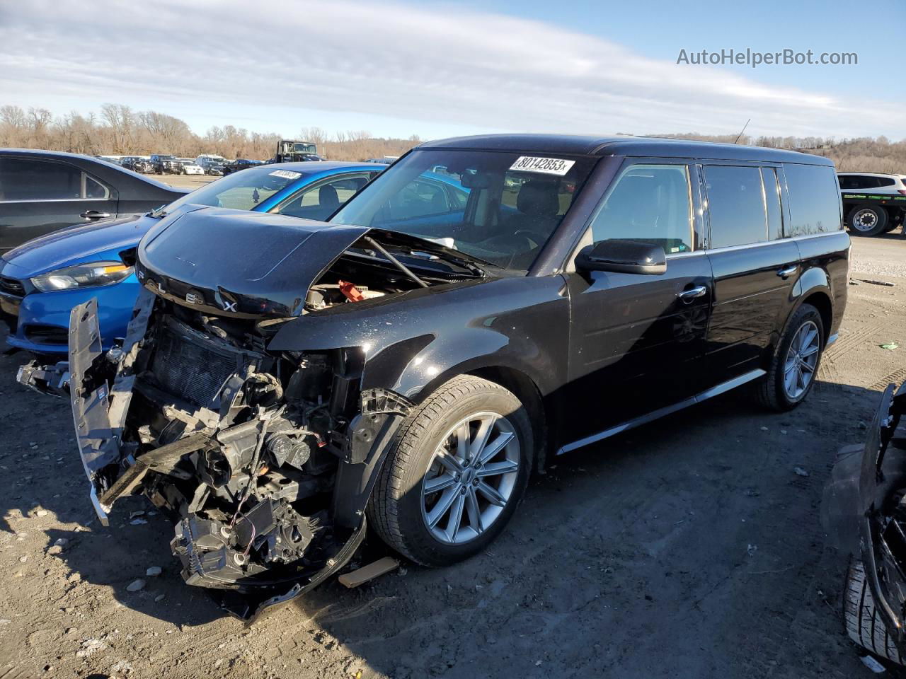 2016 Ford Flex Limited Черный vin: 2FMGK5D83GBA02285