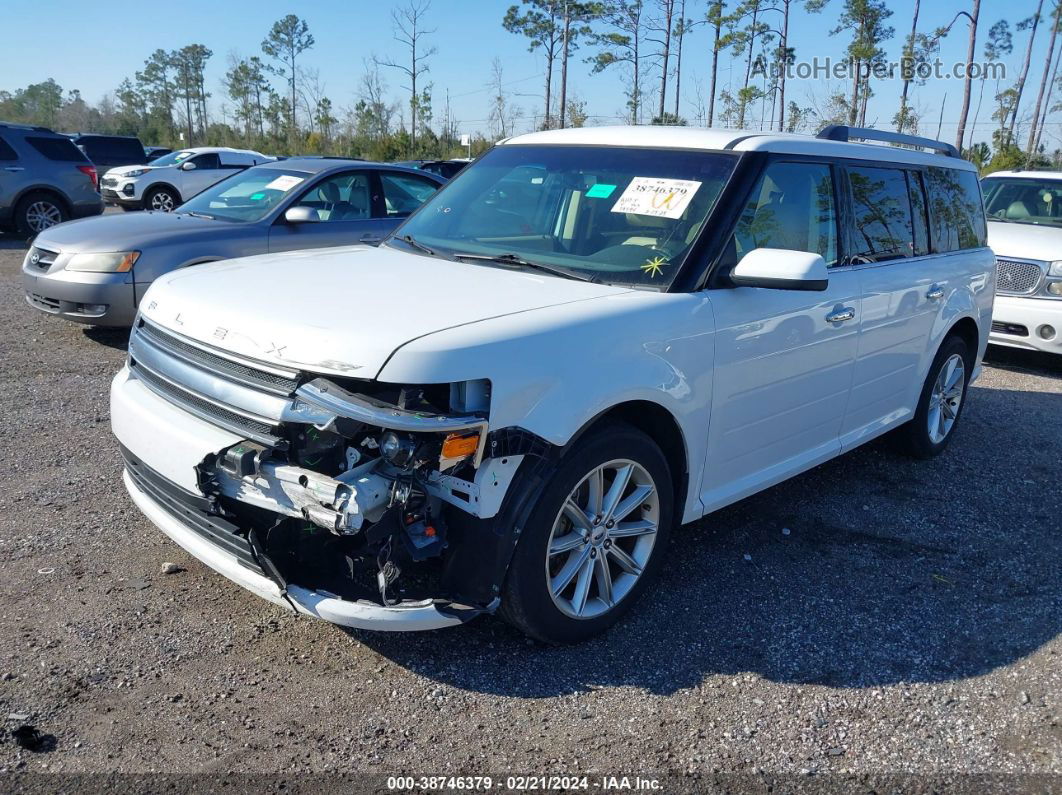 2016 Ford Flex Limited White vin: 2FMGK5D84GBA23095