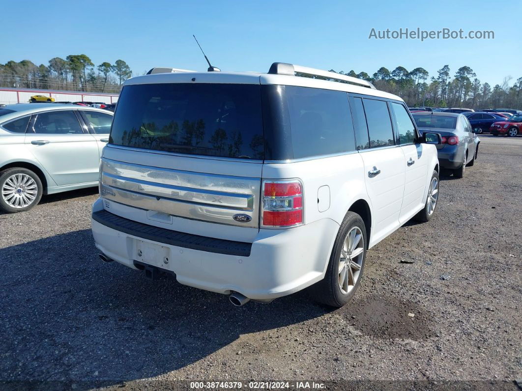 2016 Ford Flex Limited White vin: 2FMGK5D84GBA23095