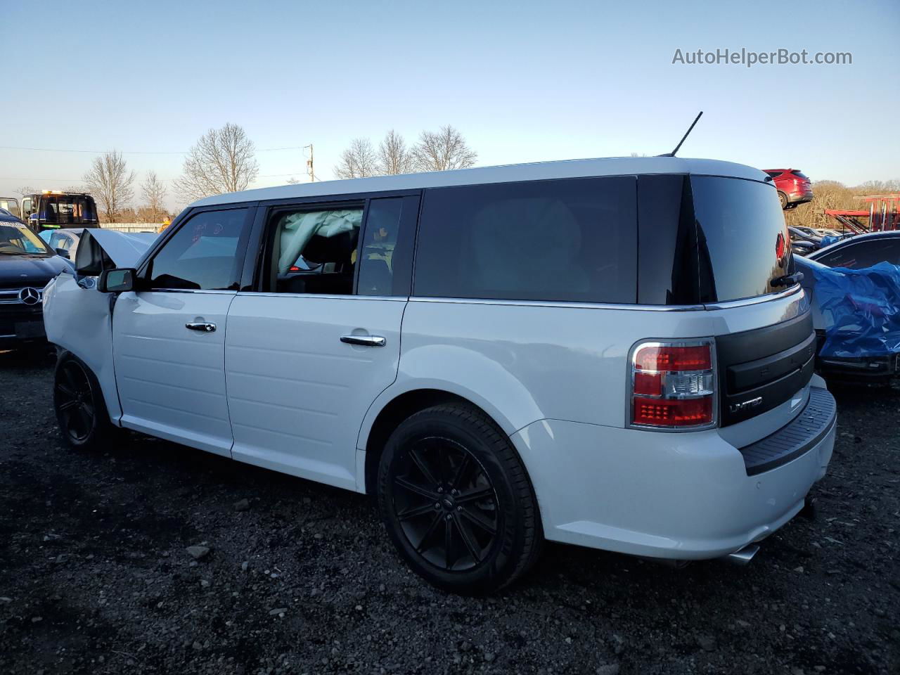 2019 Ford Flex Limited White vin: 2FMGK5D84KBA29567