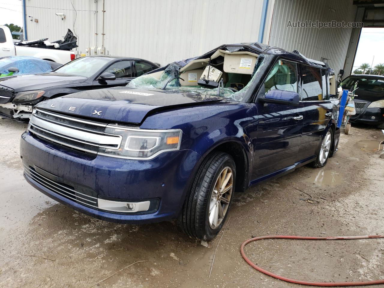 2016 Ford Flex Limited Blue vin: 2FMGK5D86GBA15323