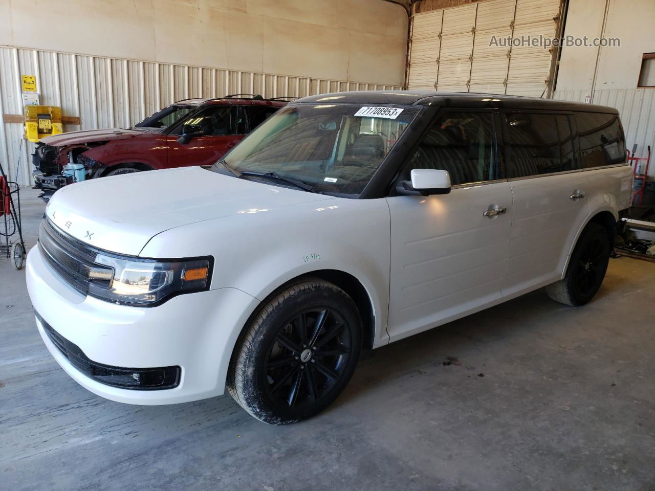 2019 Ford Flex Limited White vin: 2FMGK5D86KBA29523