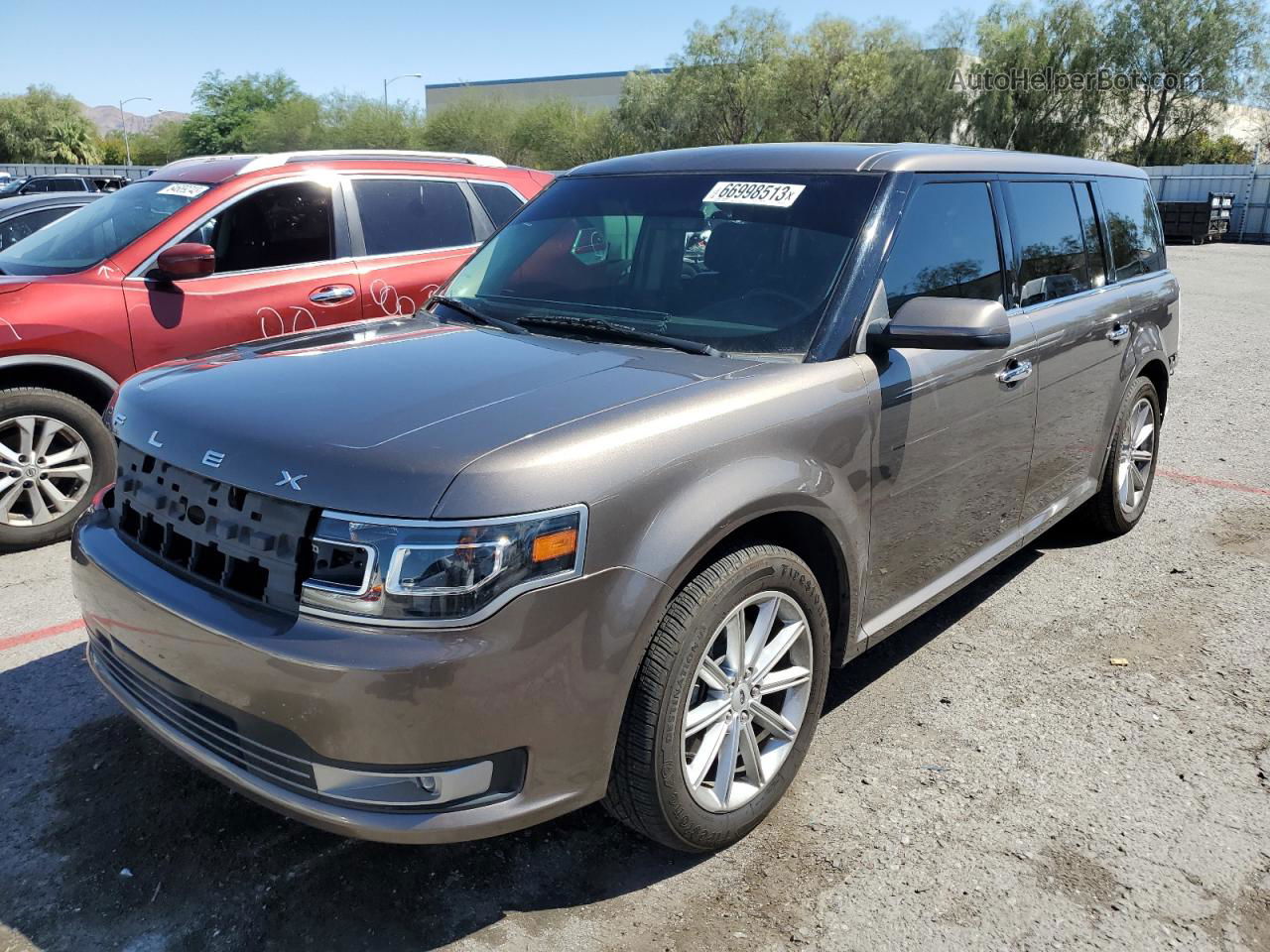 2019 Ford Flex Limited Tan vin: 2FMGK5D88KBA03540