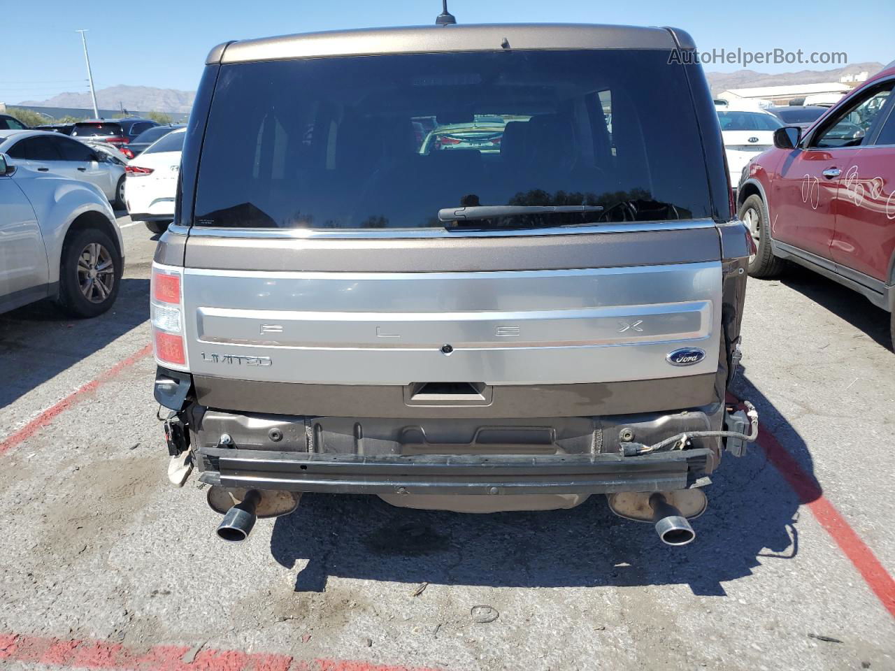 2019 Ford Flex Limited Tan vin: 2FMGK5D88KBA03540