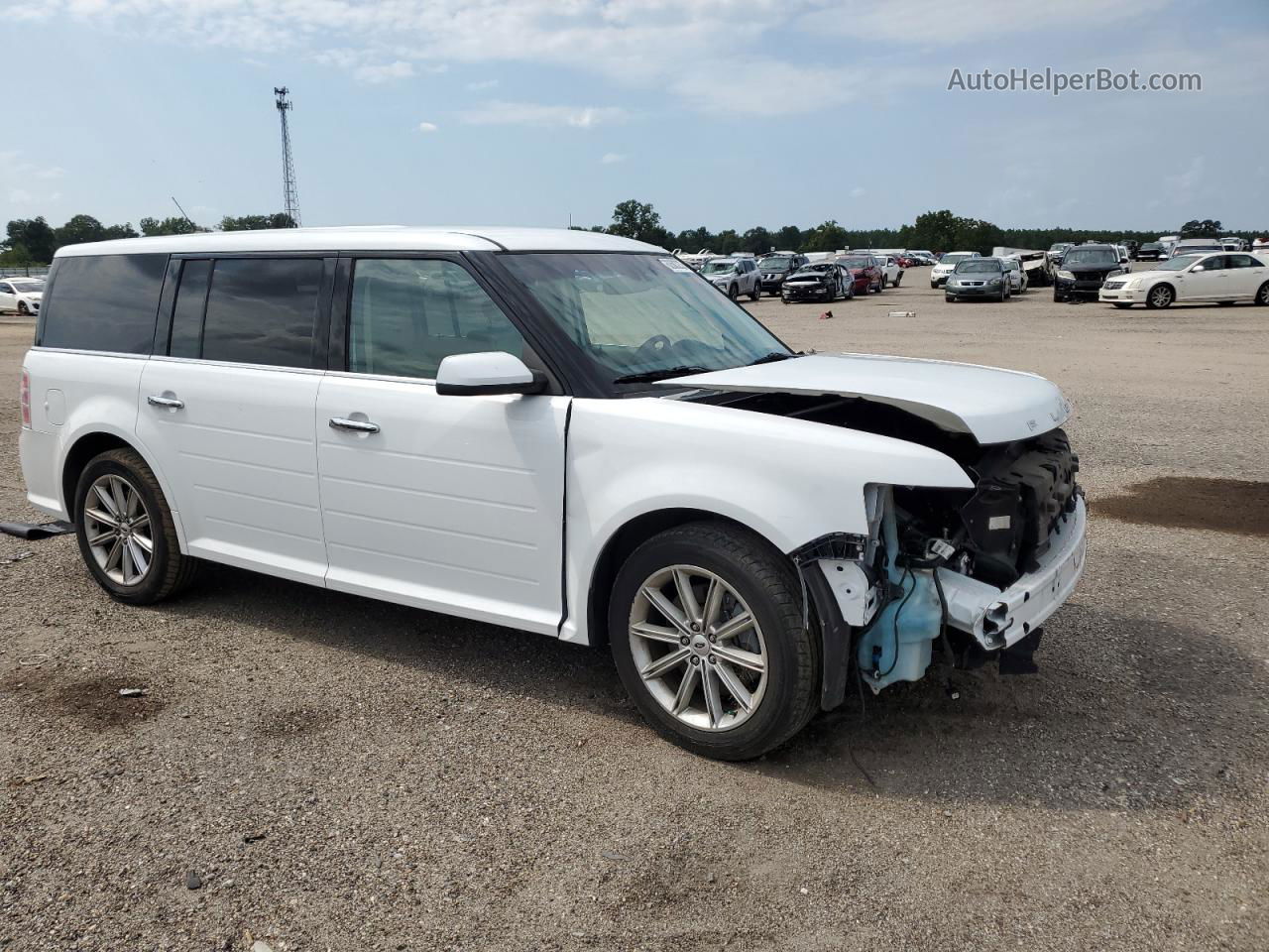 2019 Ford Flex Limited White vin: 2FMGK5D88KBA20578