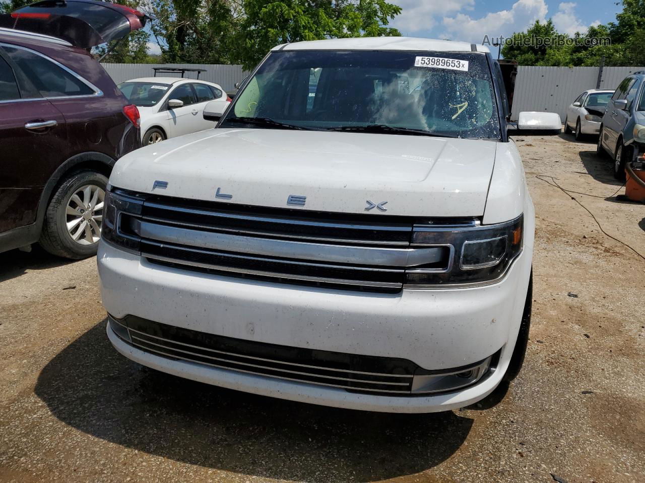 2019 Ford Flex Limited White vin: 2FMGK5D89KBA32125