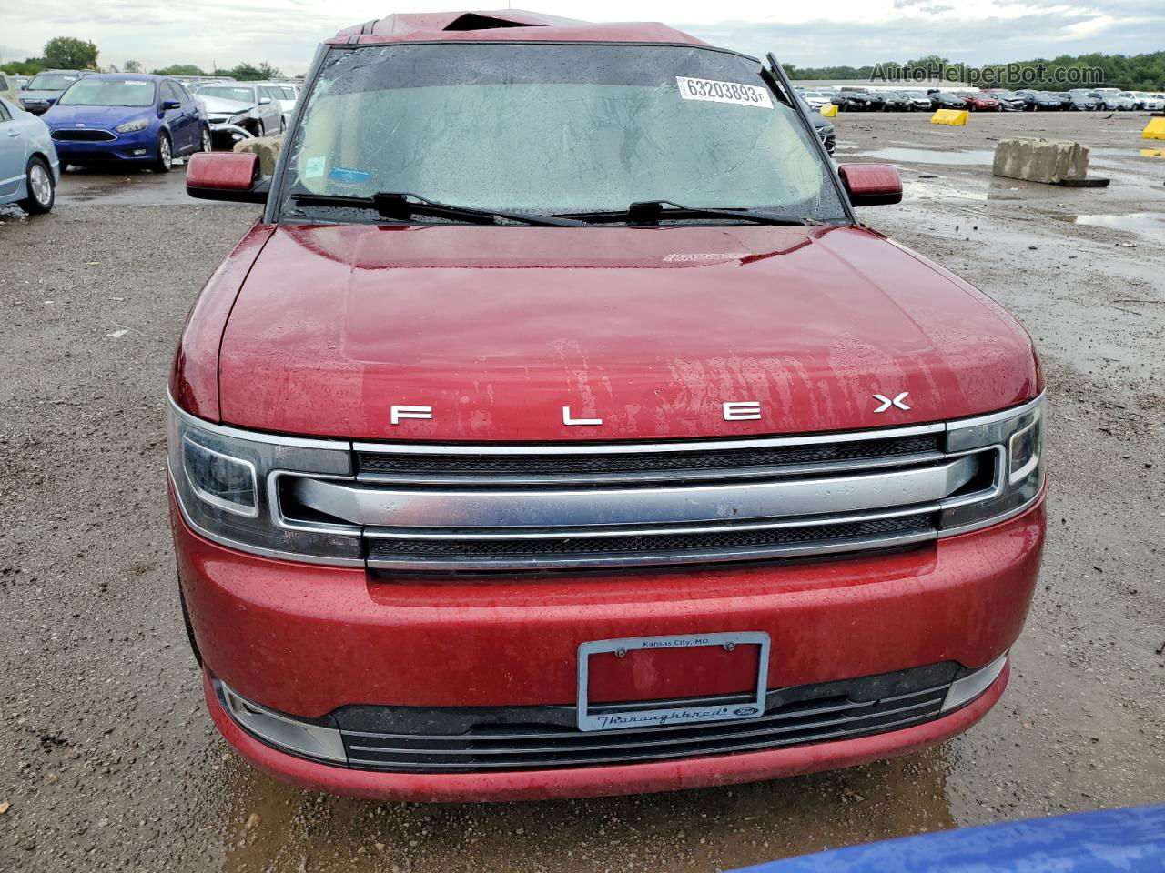 2016 Ford Flex Limited Maroon vin: 2FMGK5D8XGBA14739