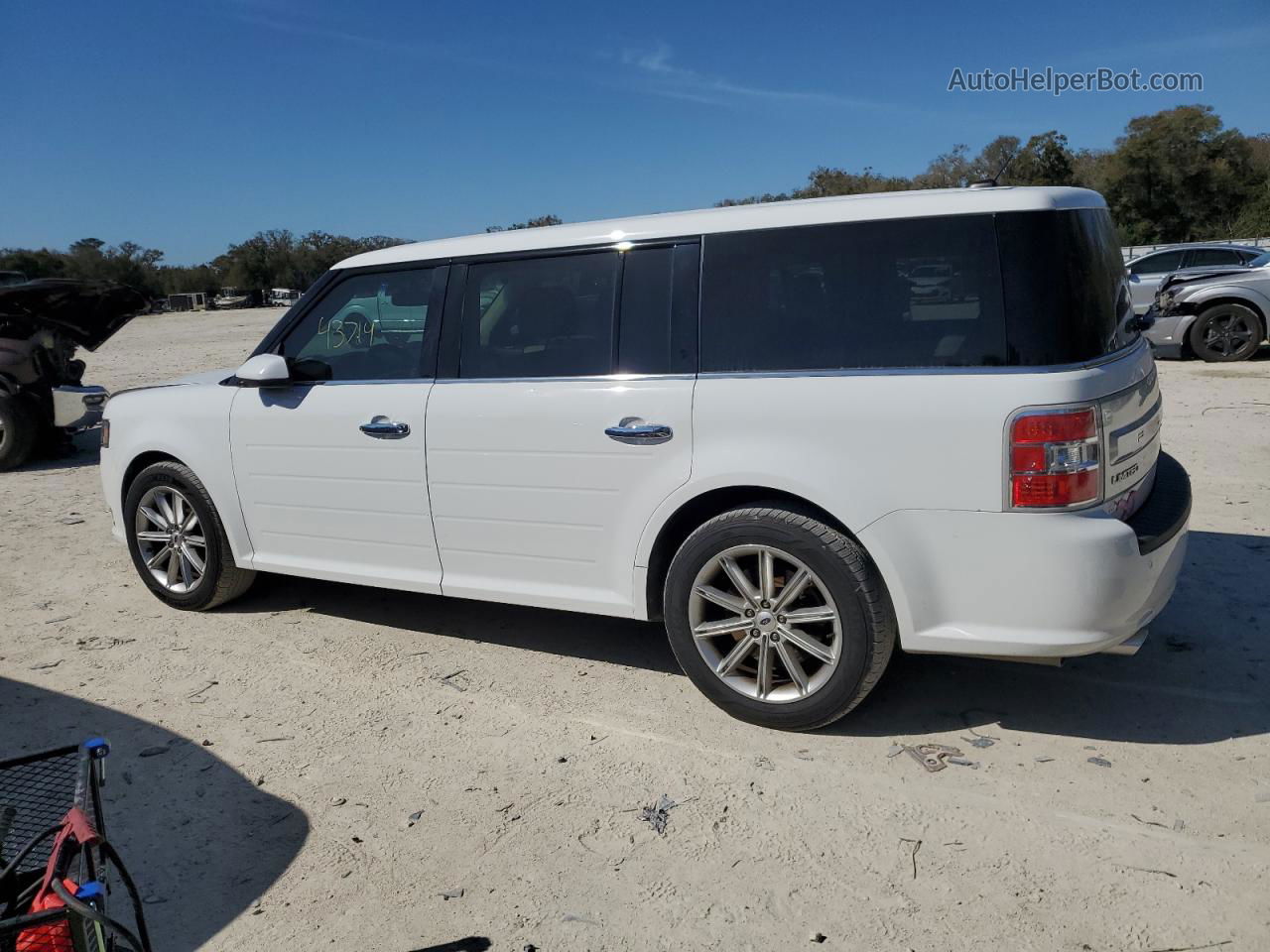 2019 Ford Flex Limited White vin: 2FMGK5D8XKBA35289