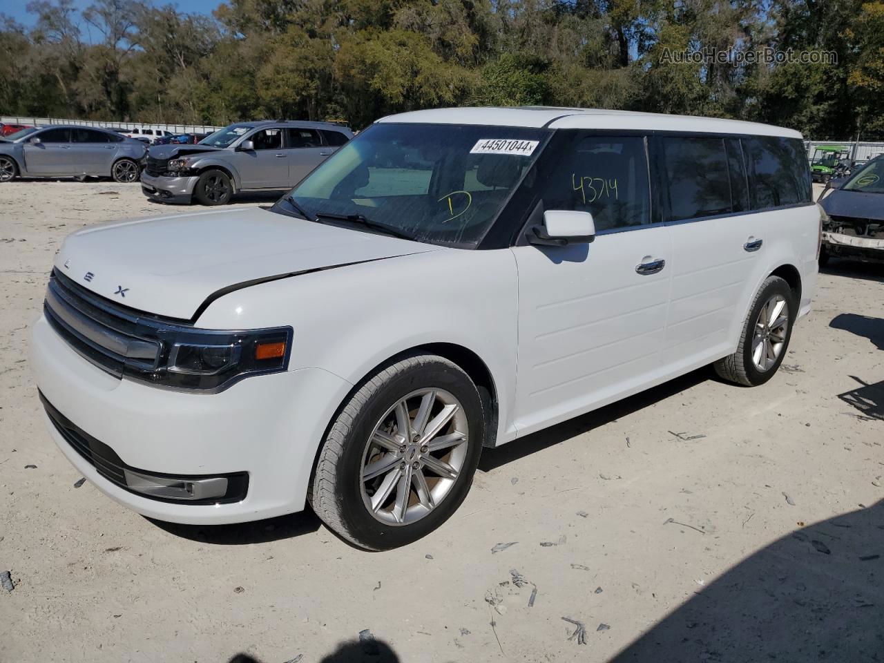 2019 Ford Flex Limited White vin: 2FMGK5D8XKBA35289