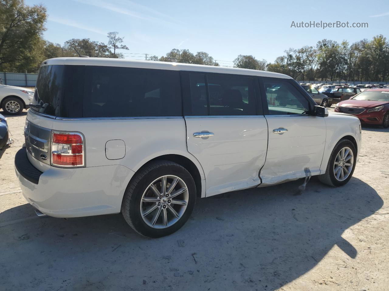 2019 Ford Flex Limited White vin: 2FMGK5D8XKBA35289