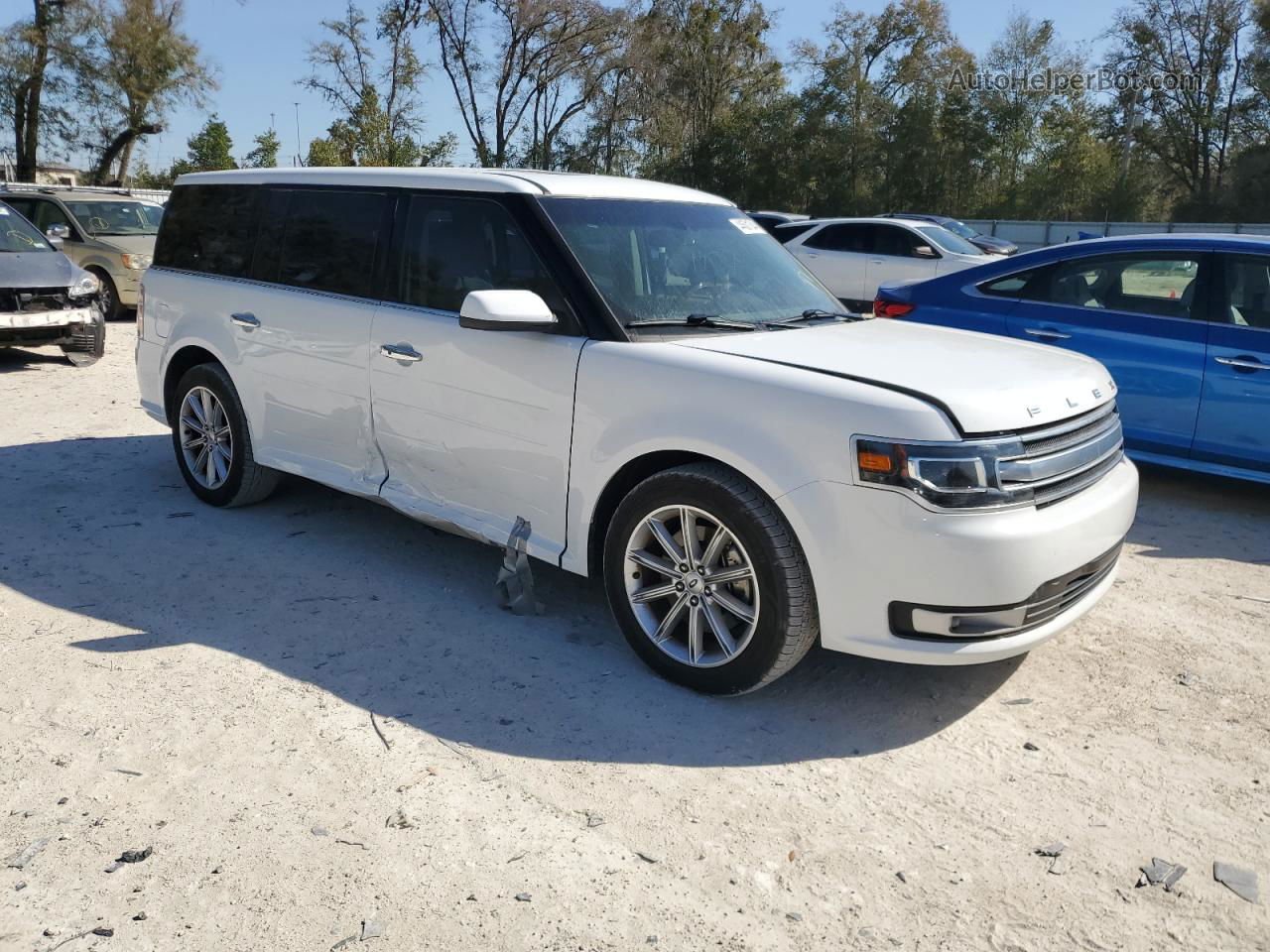 2019 Ford Flex Limited White vin: 2FMGK5D8XKBA35289