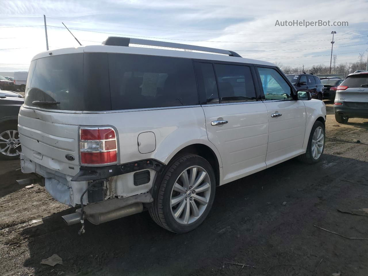 2019 Ford Flex Sel White vin: 2FMHK6C81KBA24581