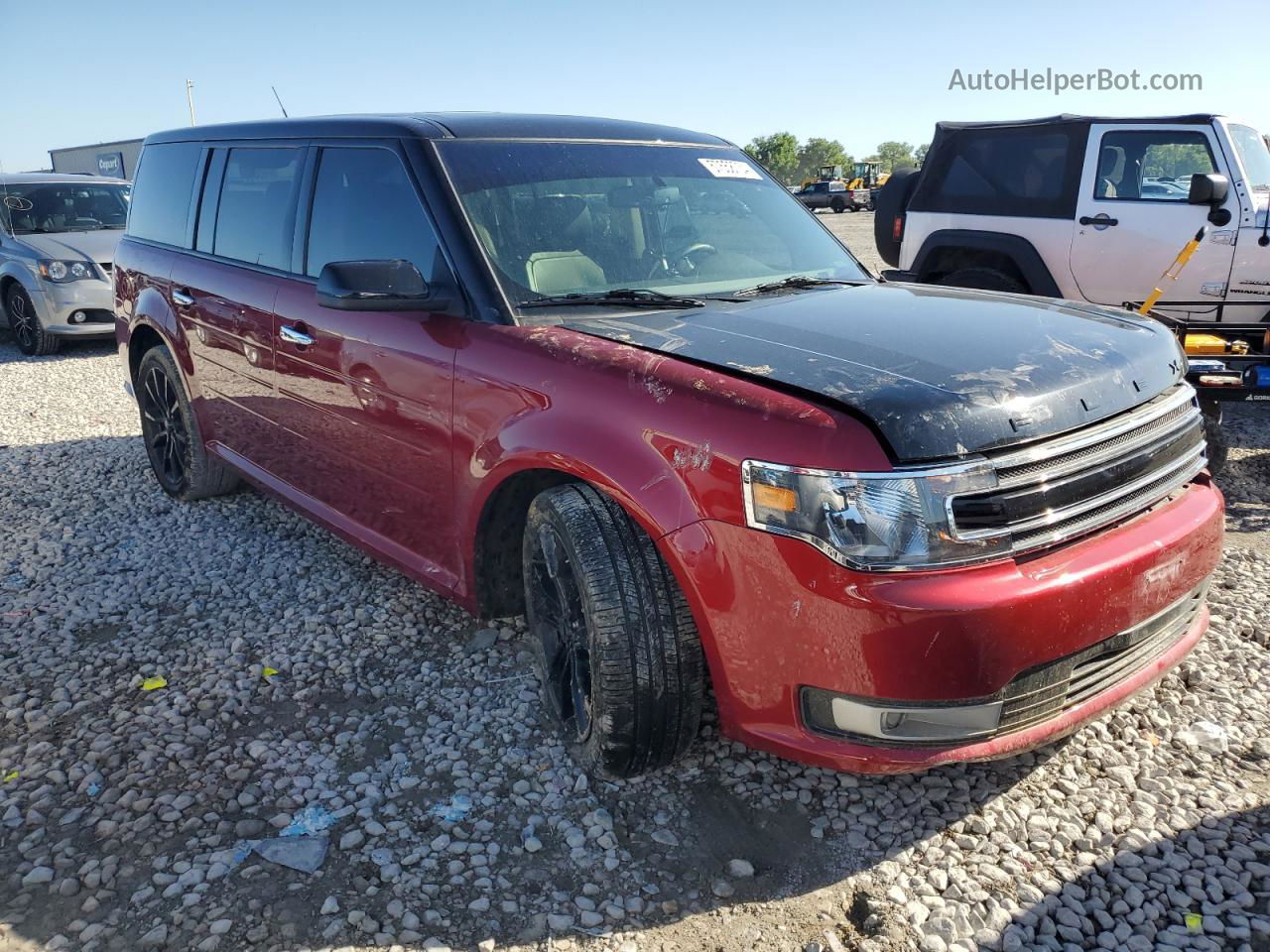 2019 Ford Flex Sel Red vin: 2FMHK6C81KBA26041