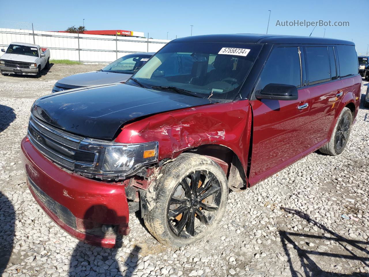 2019 Ford Flex Sel Red vin: 2FMHK6C81KBA26041