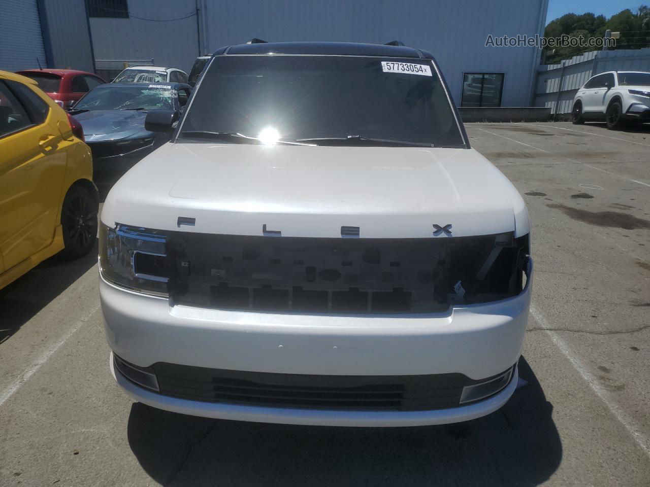 2019 Ford Flex Sel White vin: 2FMHK6C81KBA28873