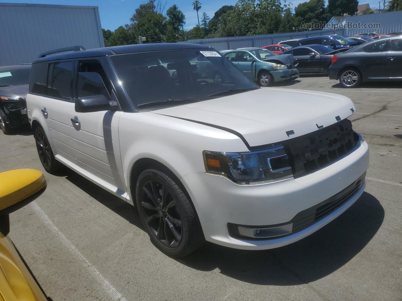 2019 Ford Flex Sel White vin: 2FMHK6C81KBA28873