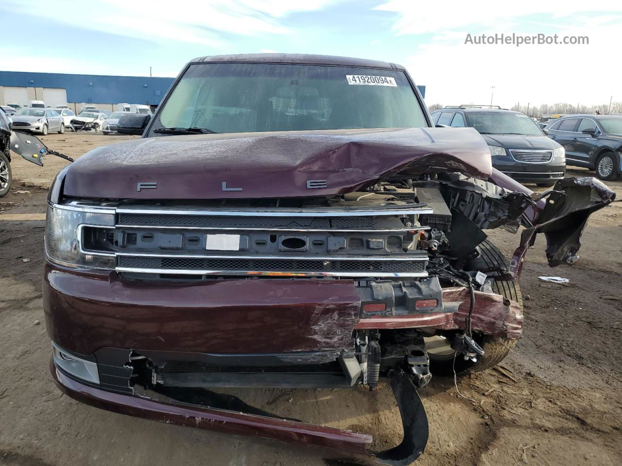 2019 Ford Flex Sel Burgundy vin: 2FMHK6C82KBA33001