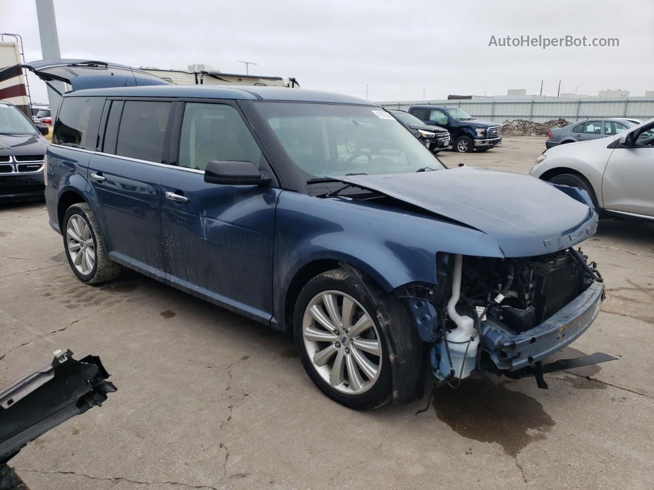 2019 Ford Flex Sel Синий vin: 2FMHK6C83KBA28387