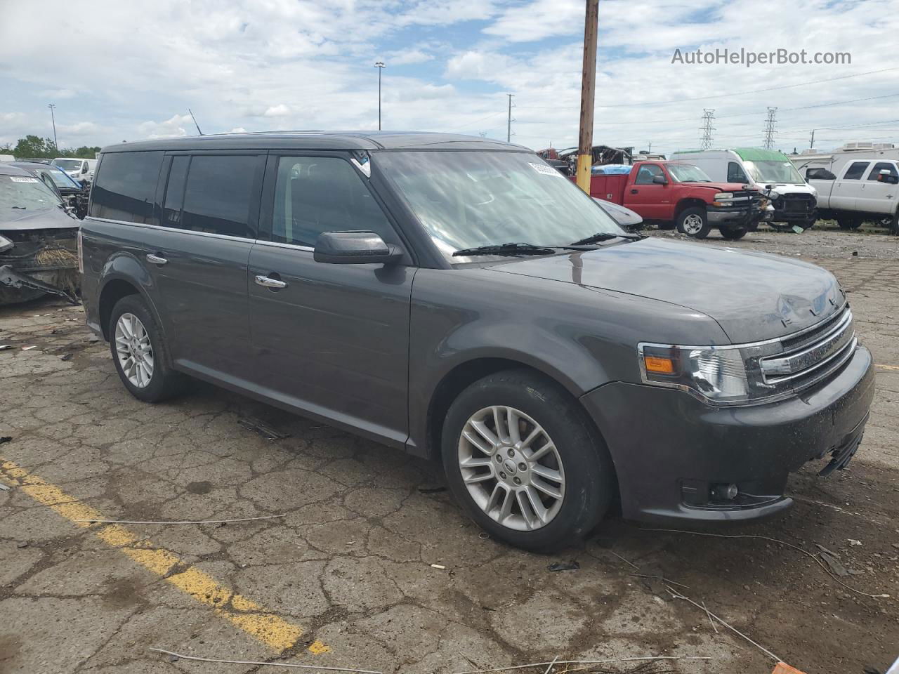 2019 Ford Flex Sel Серый vin: 2FMHK6C84KBA32478